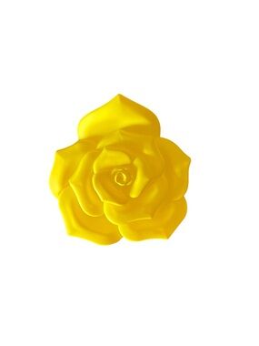 Yellow Matte Flower Floral Neutral Boho Classic 2.5" Lobster Claw Hair Clip